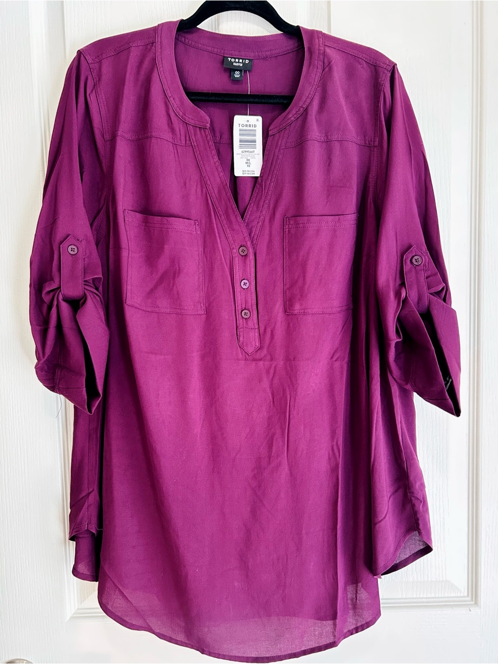 Torrid Plum Tunic Blouse